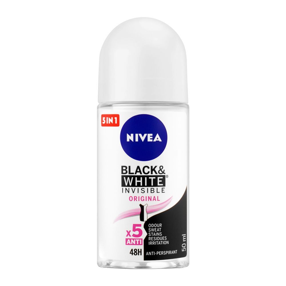 Nivea  Black And White Invisible Original X5 Deodorant Roll On