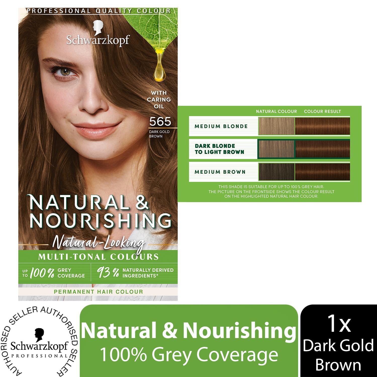 Schwarzkopf Natural And Nourishing Color Permanent Colour 565 Dark Gold Brown