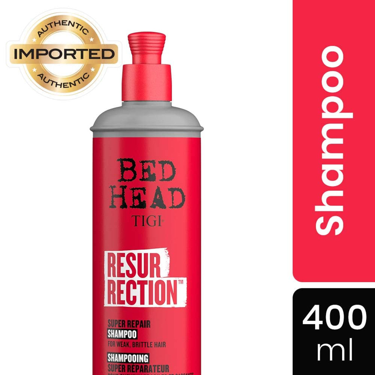 Bed Head by TIGI Super Repair Resurrection Shampoo for Damaged Hair, 400/600ml