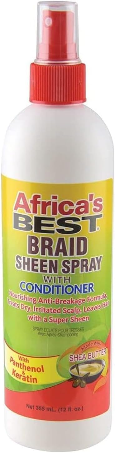 Africas Best Braid Sheen Spray With Conditioner 355ml