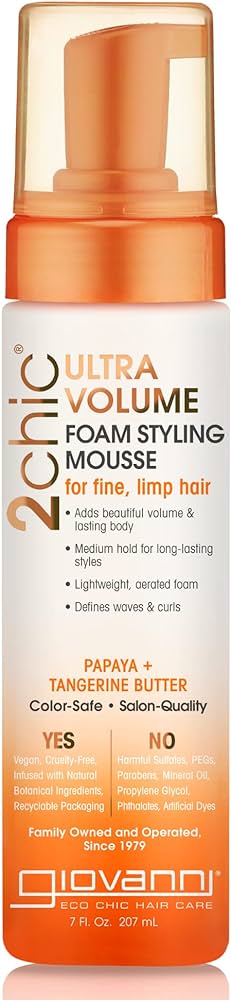 Giovanni 2 Chic Ultra Volume Foam Styling Mousse 207ml