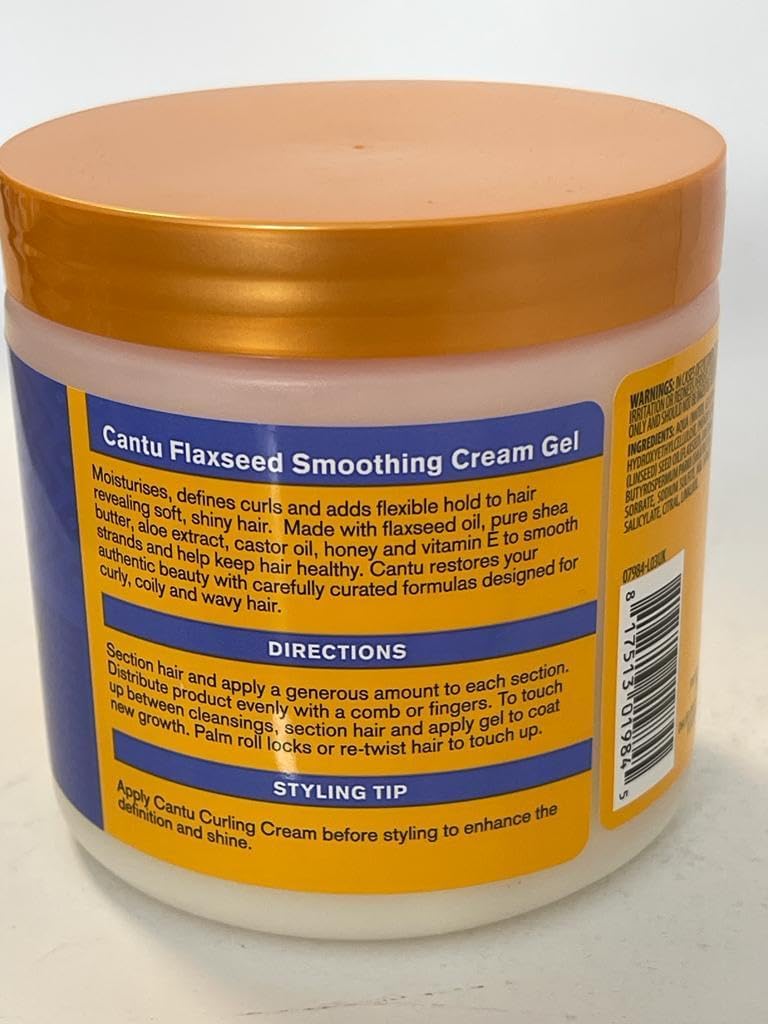 Cantu Shea Butter Flaxseed Smoothing Cream Gel 453g