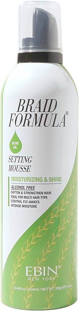 EBIN New York Braid Formula Setting Mousse With Olive Oil 80ml / 354ml