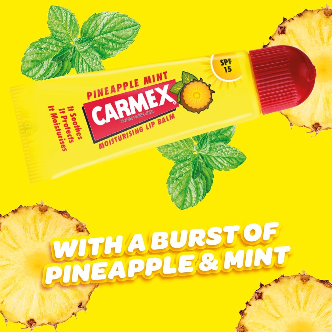 Carma Laboratories Carmex Moisturising Lip Balm Tube Pineapple Mint 10g