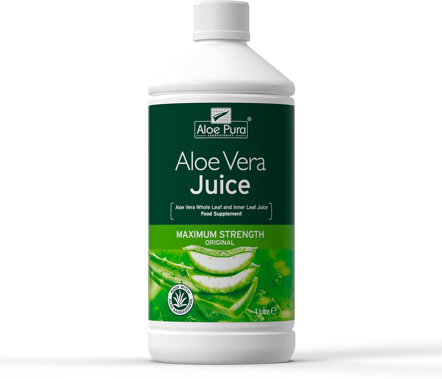 Aloe Pura Bio Active Aloe Vera Juice Maximum Strength Original 1000ml