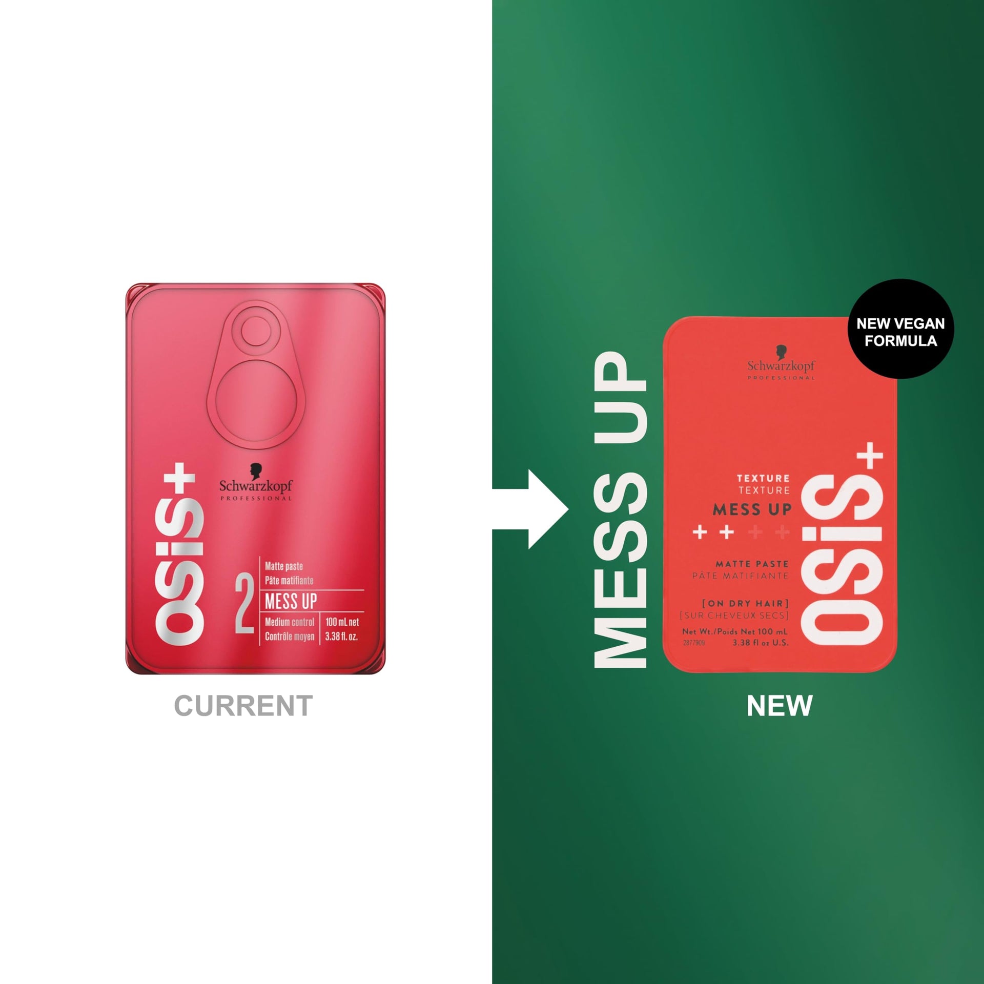 Schwarzkopf Osis Plus 2 Mess Up Texture Matte Paste 100ml