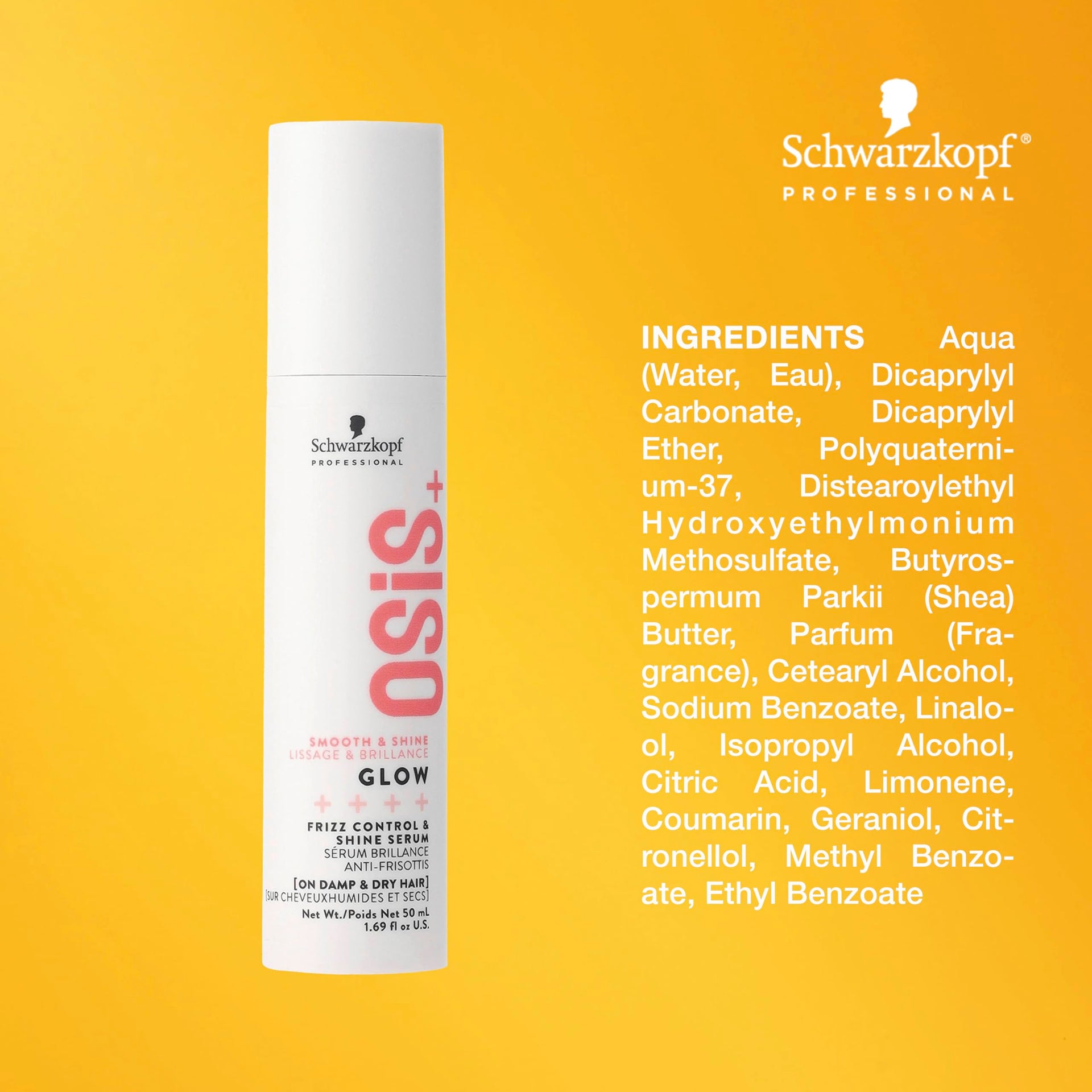 Schwarzkopf Osis+ Smooth & Shine Glow Frizz Control Shine Serum 50ml