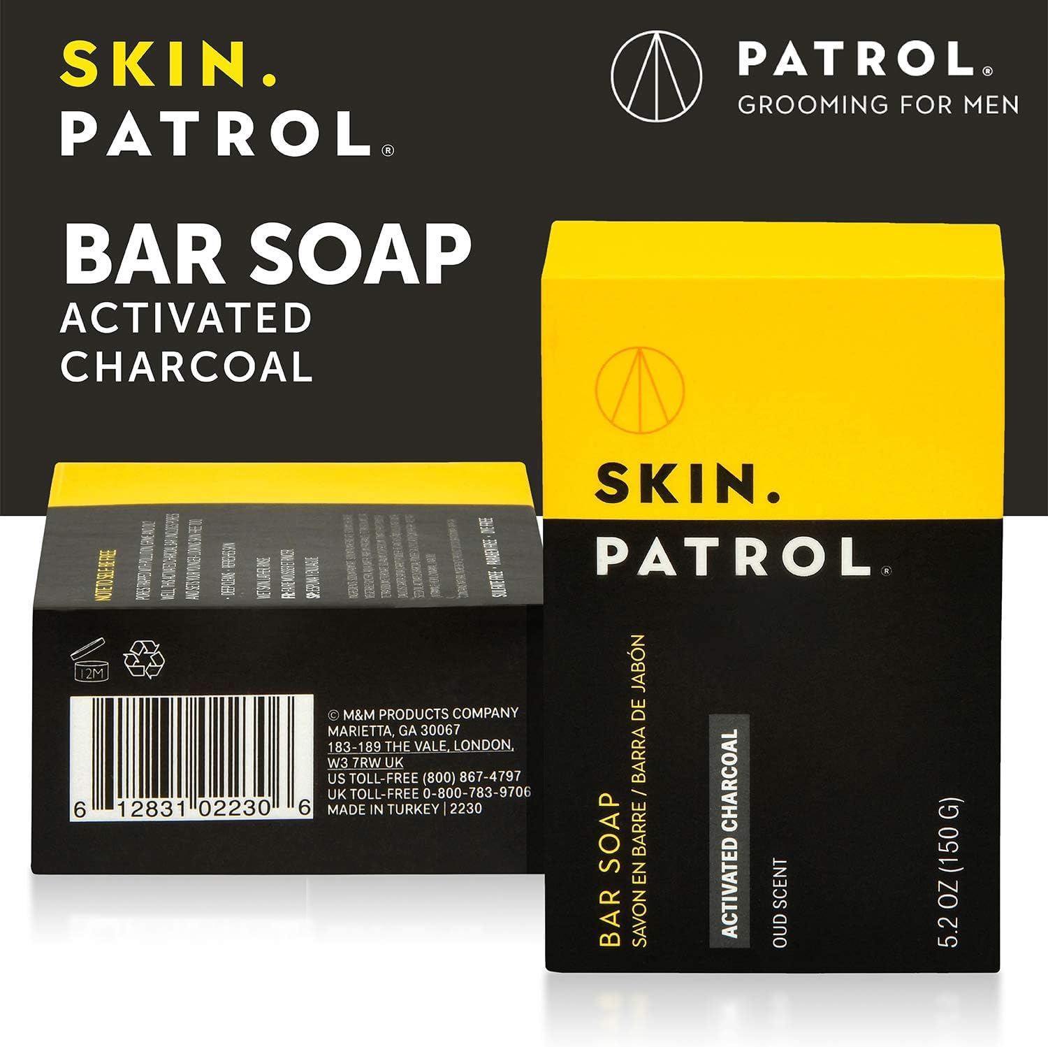 Skin Patrol Activated Charcoal Bar Soap 150g