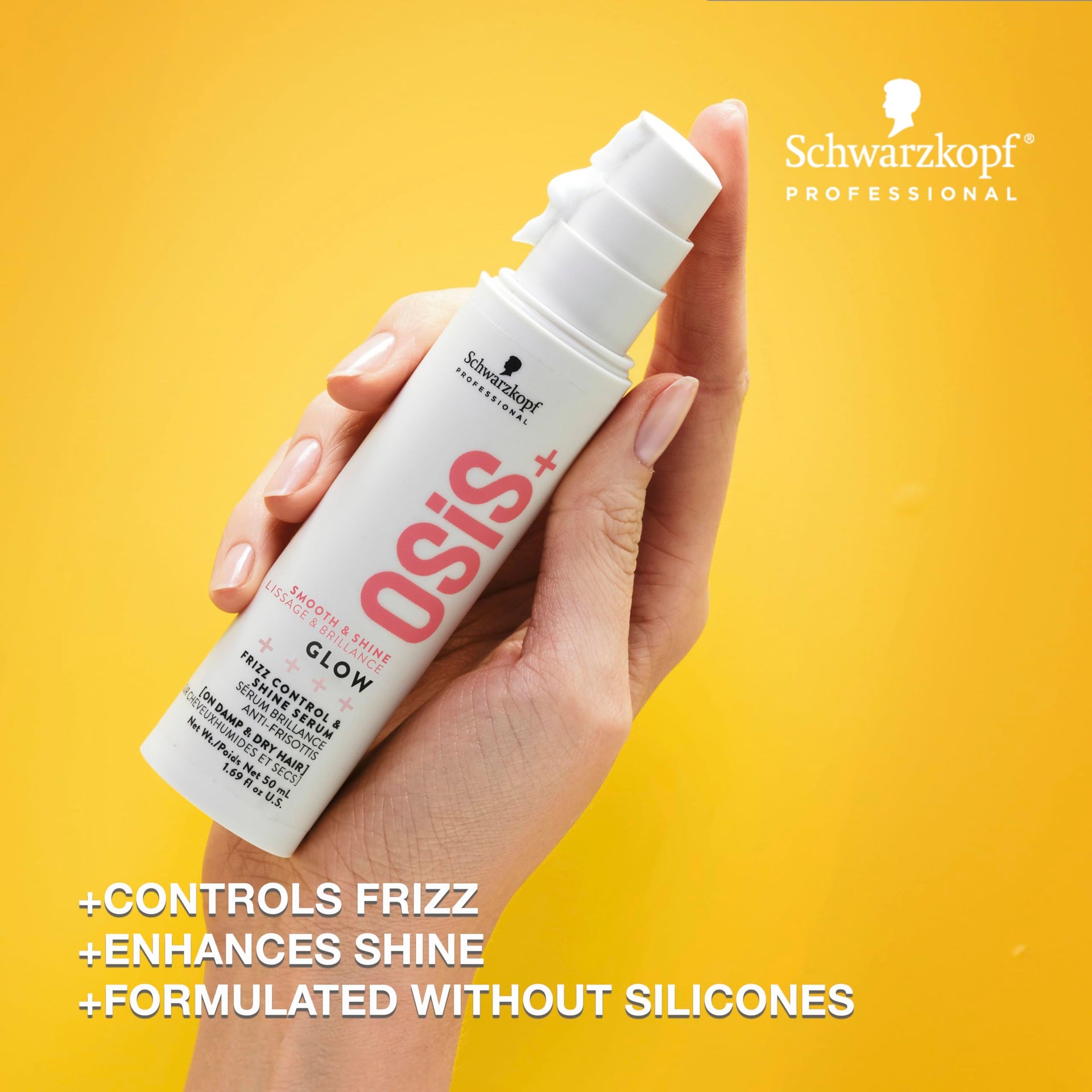 Schwarzkopf Osis+ Smooth & Shine Glow Frizz Control Shine Serum 50ml