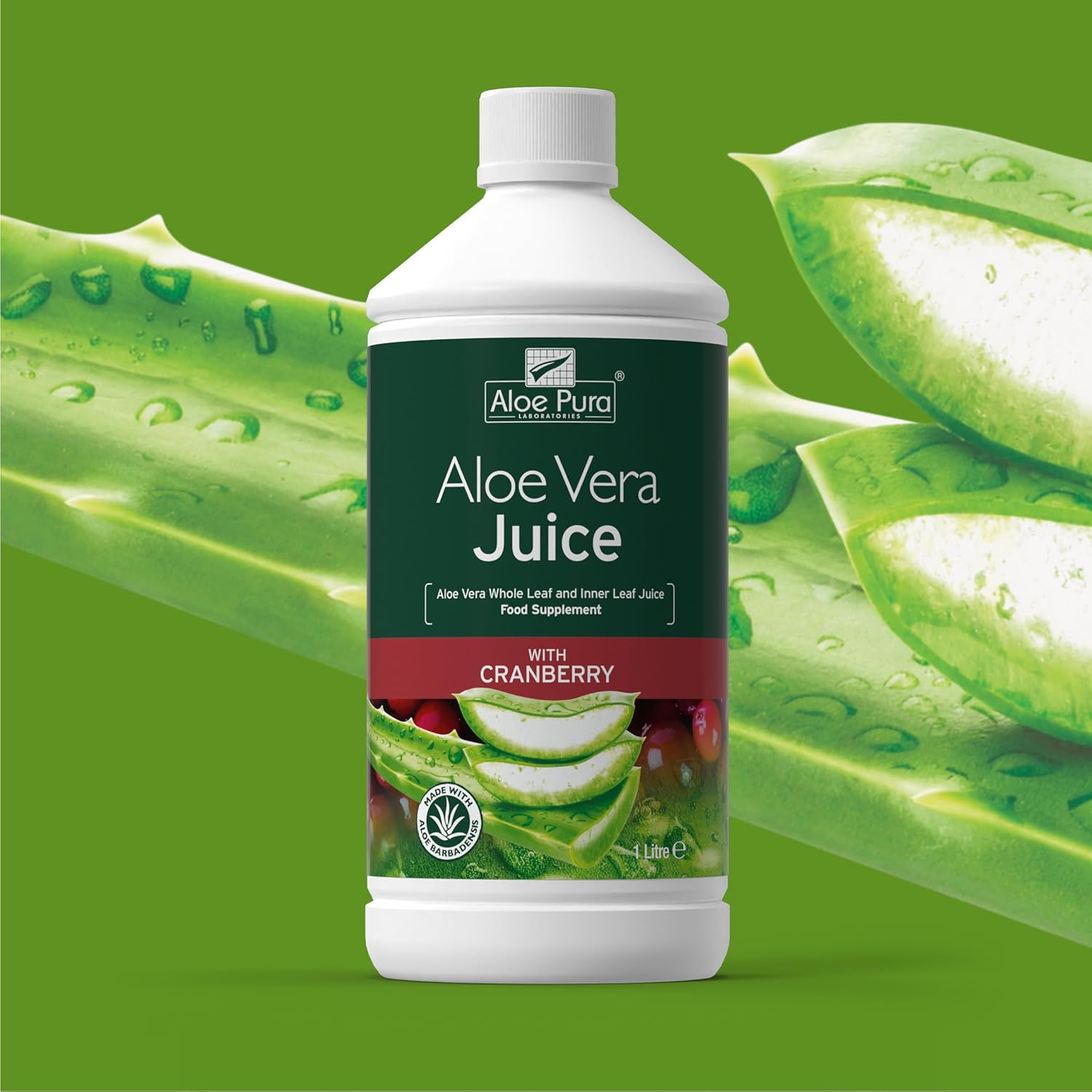 Aloe Pura Aloe Vera Juice Cranberry Flavour 1000ml