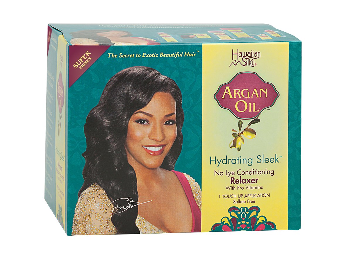 Hawaiian Silky Hydrating Sleek Argan Oil No Lye Relaxer Super