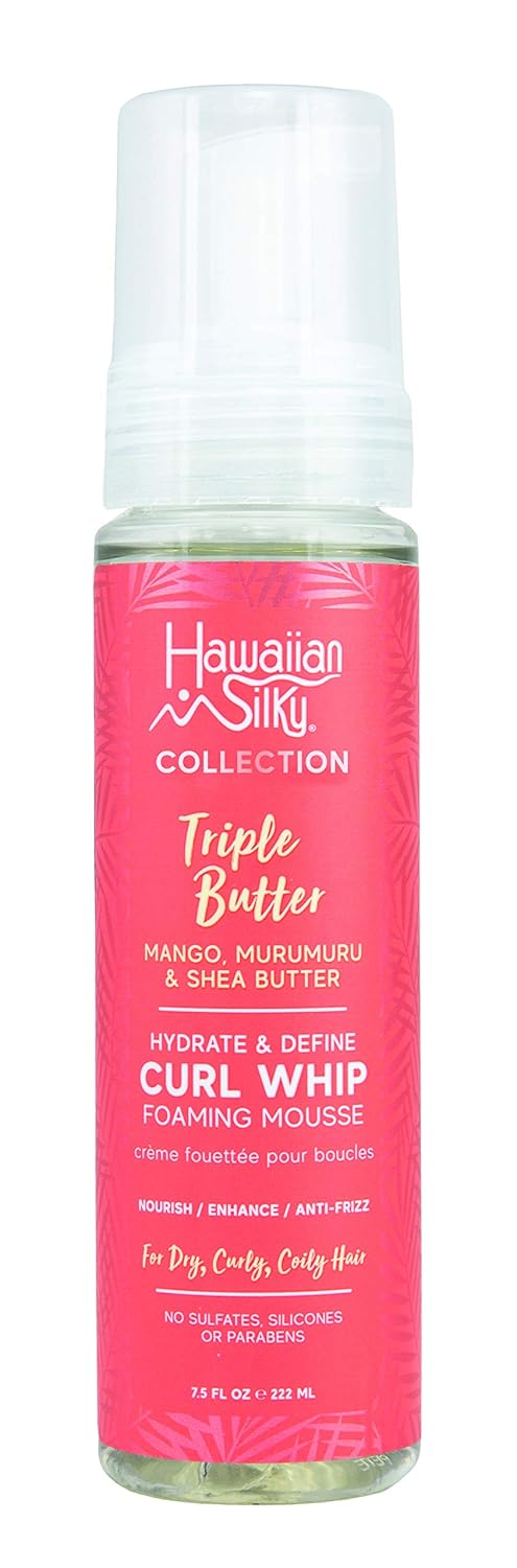 Hawaiian Silky Triple Butter Hydrate And Define Curl Whip Foaming Mousse 222ml