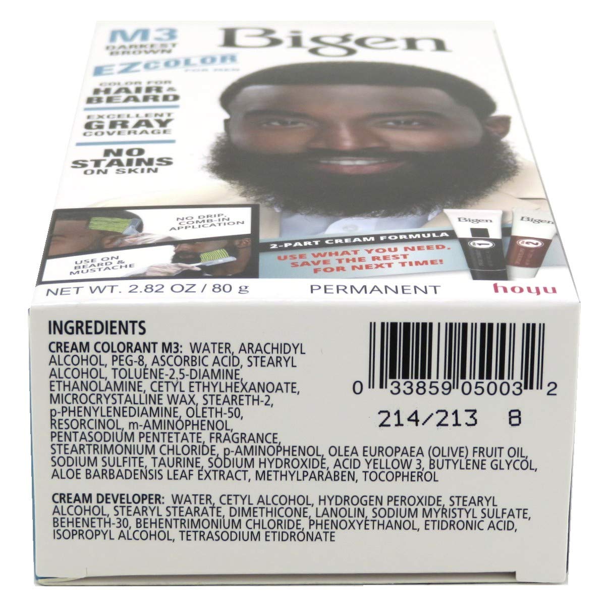 Bigen Men EZ Colour For Hair And Beard M3 Darkest Brown