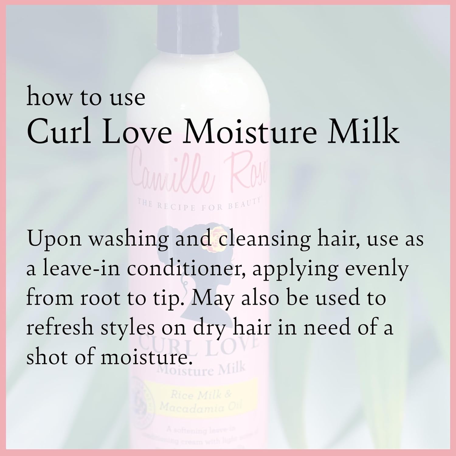 Camille Rose Naturals Curl Love Moisture Milk 240ml