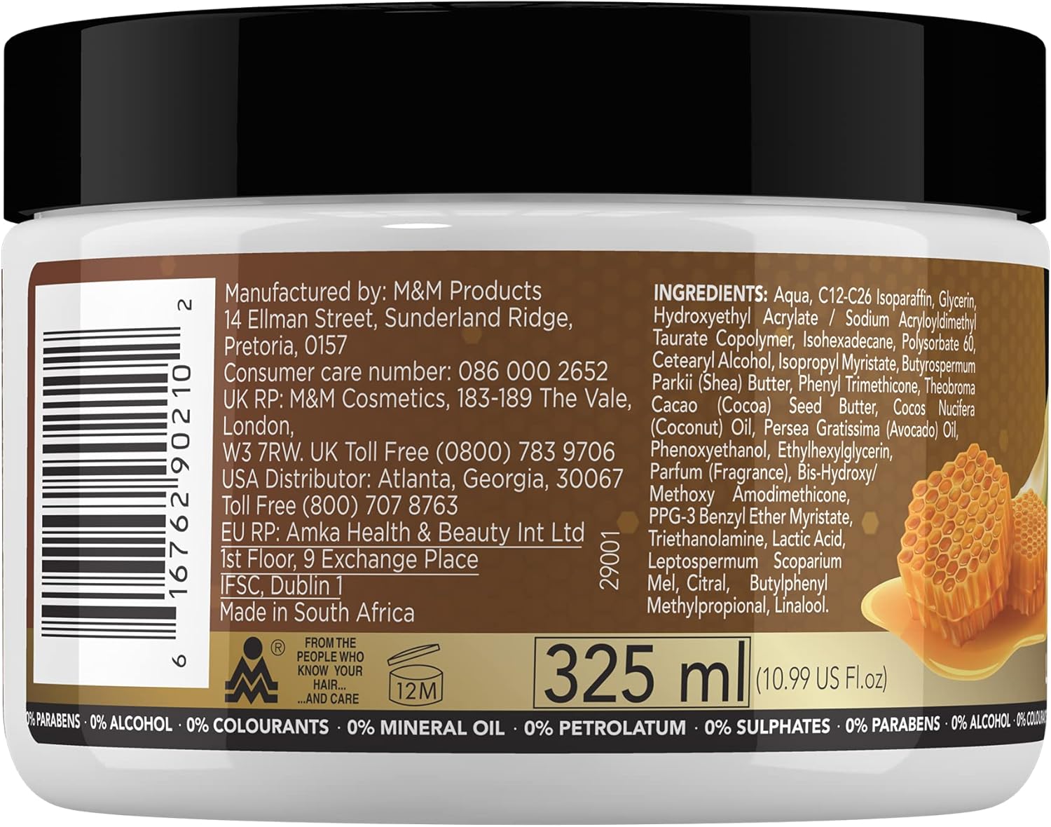 M And M Cosmetics Sof N Free Manuka Honey And Avocado Leave In Conditioner 325ml