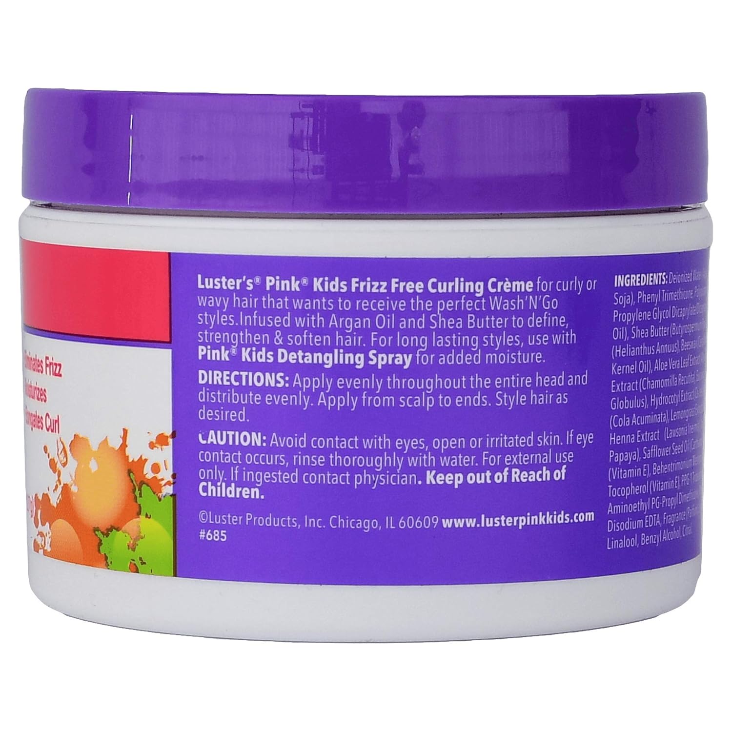 Lusters Products Pink Kids Frizz Free Curling Creme 227g