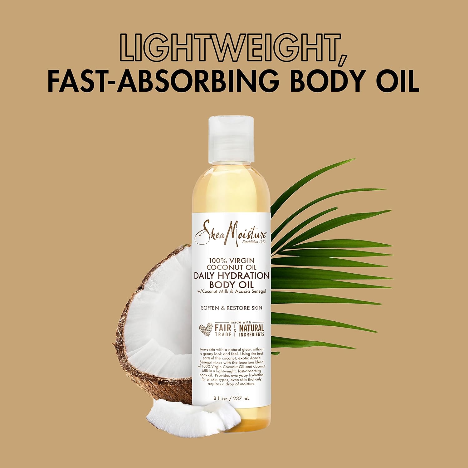 Shea Moisture 100% Virgin Coconut Oil Daily Hydration Massage Oil 237ml