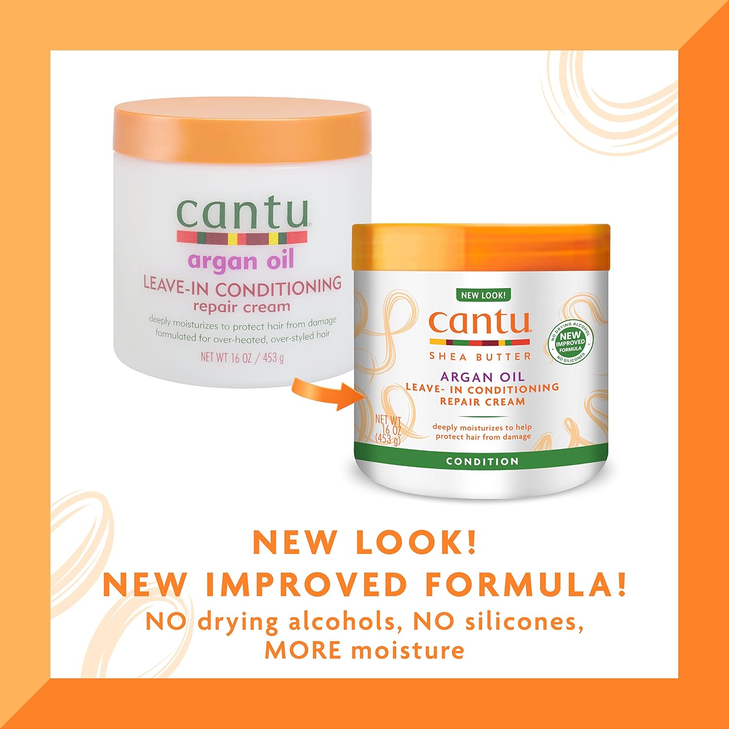 Cantu Argan Oil Leave In Conditioning Repair Cream 453g