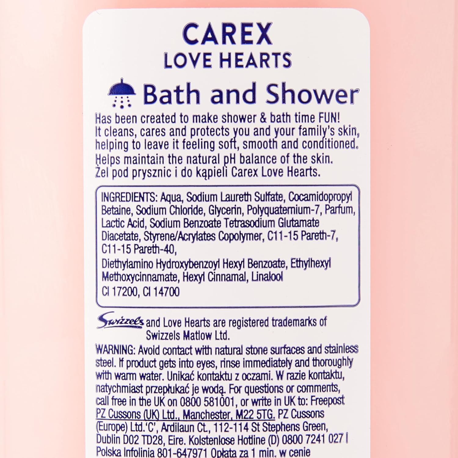 Carex Fun Edition Love Hearts Shower Gel 500ml