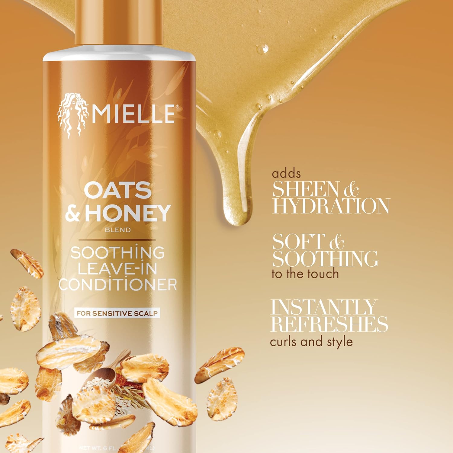 Mielle Organics Oats And Honey Blend Soothing Leave In Conditioner 177ml