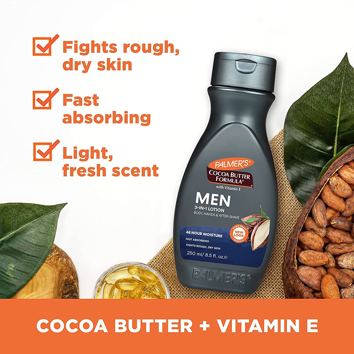 Palmers Cocoa Butter Formula with Vitamin E, Men Body & Face Lotion 50ml