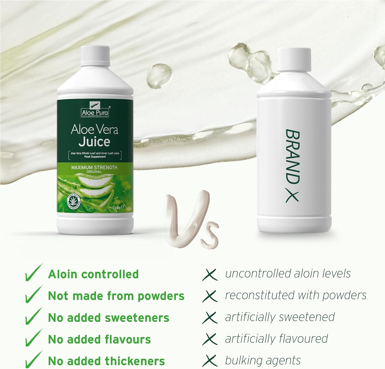 Aloe Pura Bio Active Aloe Vera Juice Maximum Strength Original 1000ml