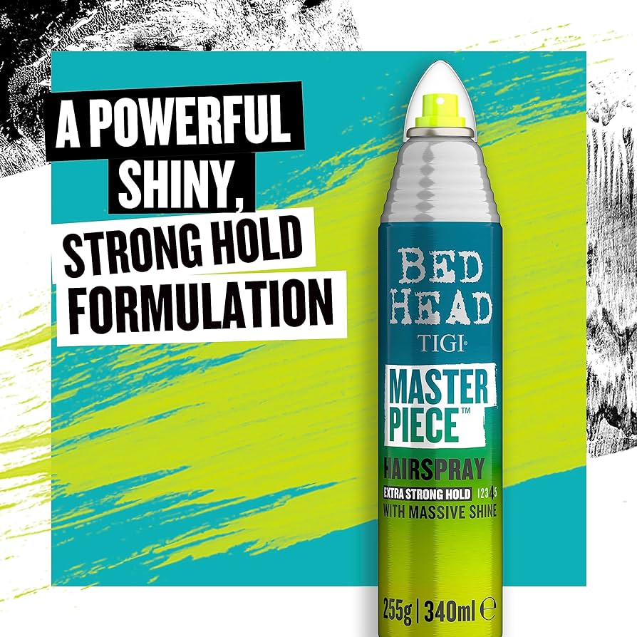 Bed Head by TIGI Masterpiece Shiny Hairspray for Strong Hold and Shine, 340ml