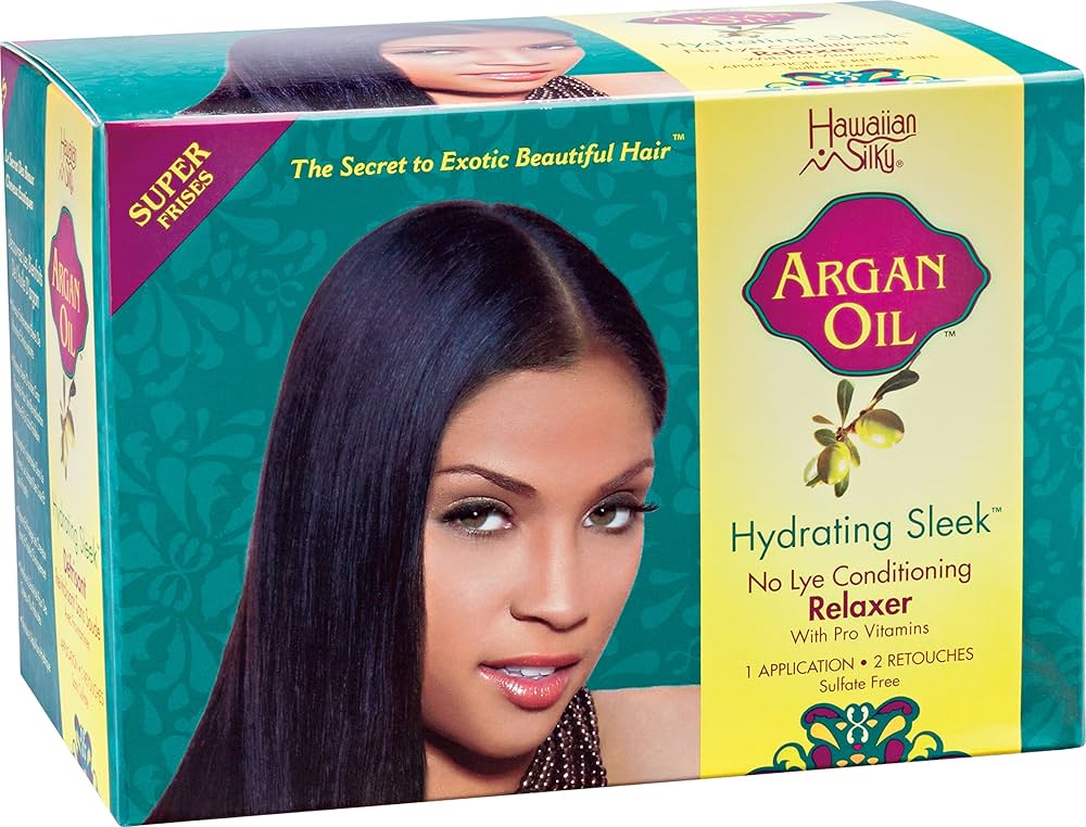 Hawaiian Silky Hydrating Sleek Argan Oil No Lye Relaxer Super