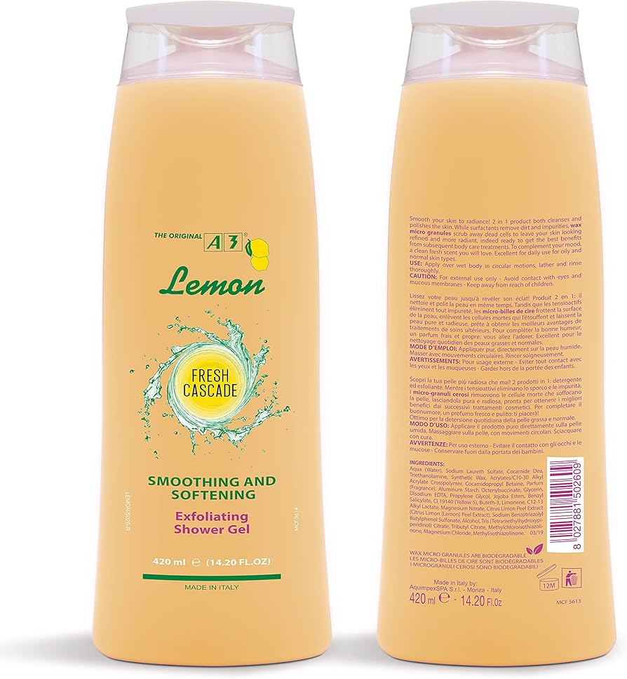 A3 Lemon Fresh Cascade Exfoliating Shower Gel 250ml / 420ml