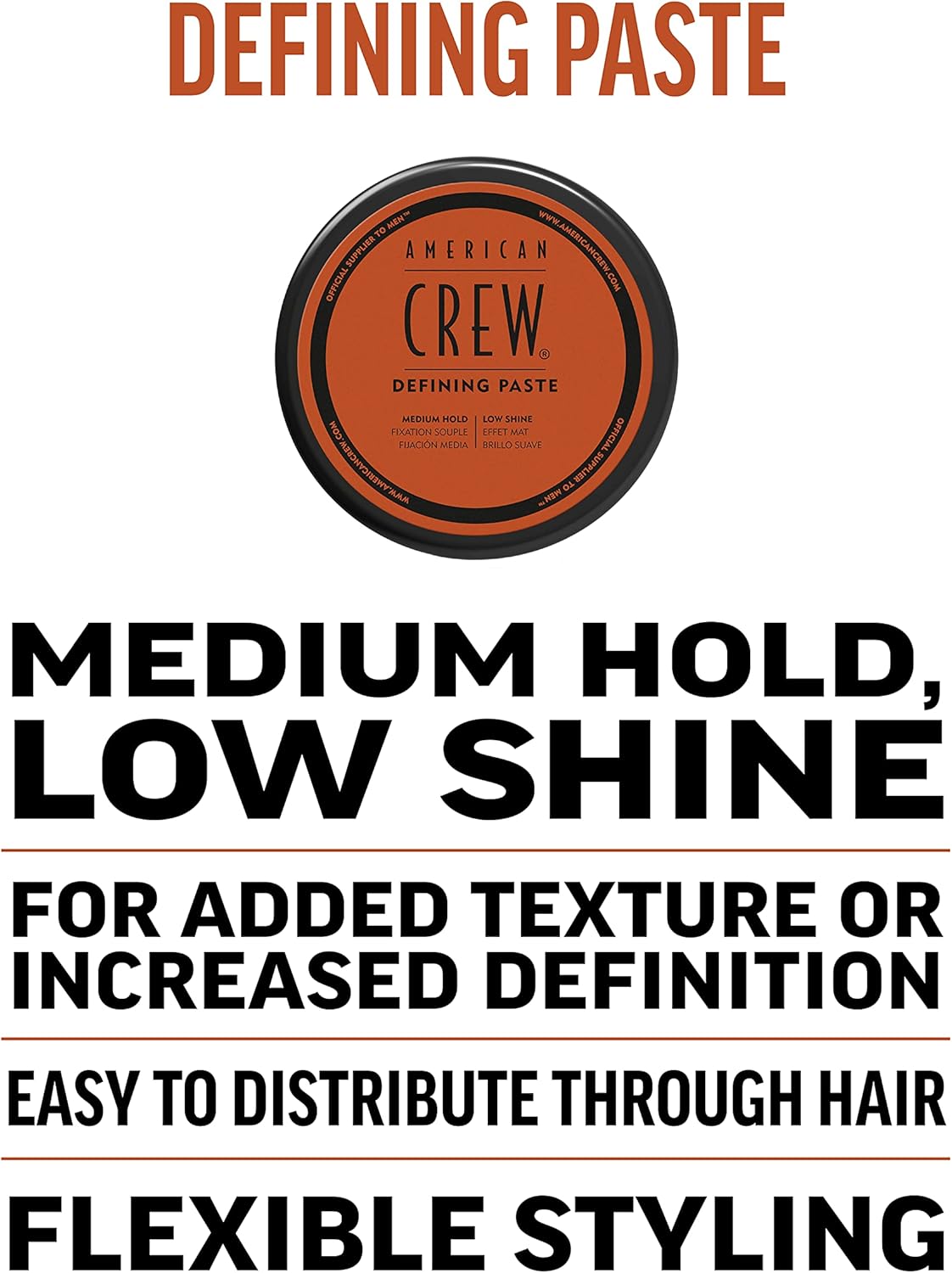 AMERICAN CREW DEFINING Hair PASTE 85g Tub