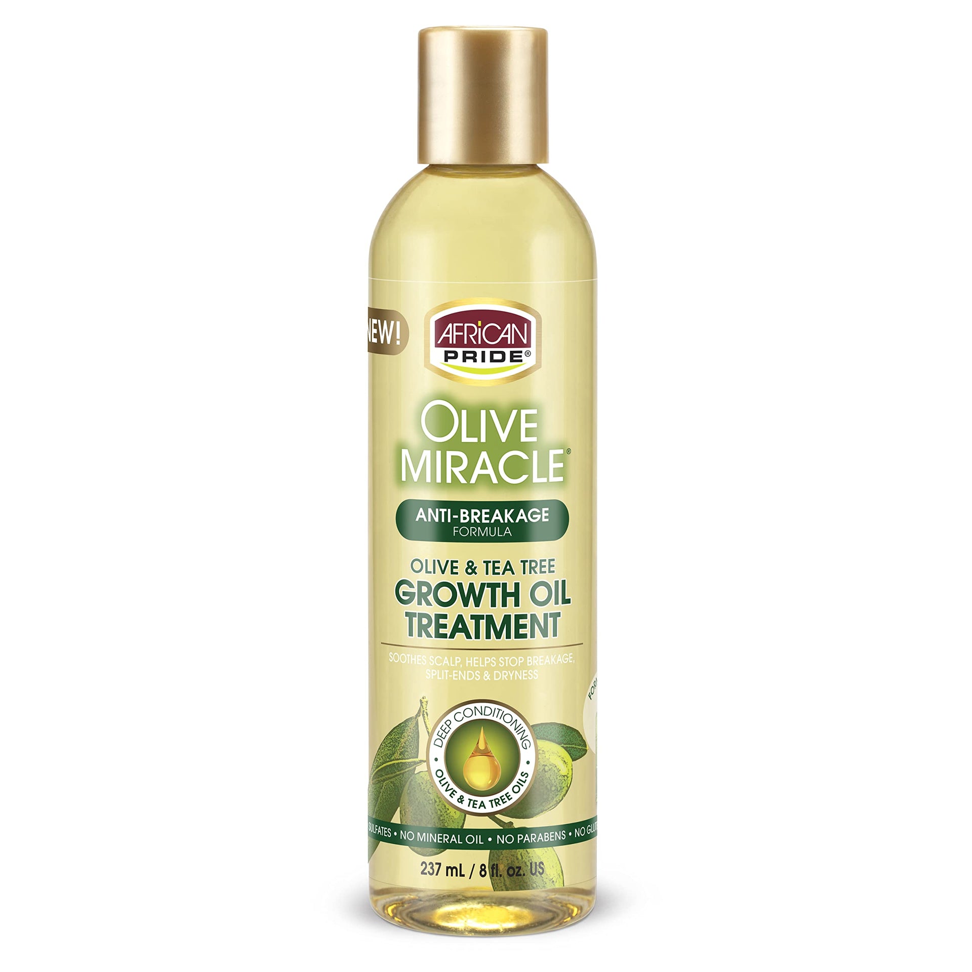 African Pride Olive Miracle Anti-Breakage Growth Oil Treatment 237ml - Afro Hair Boutique