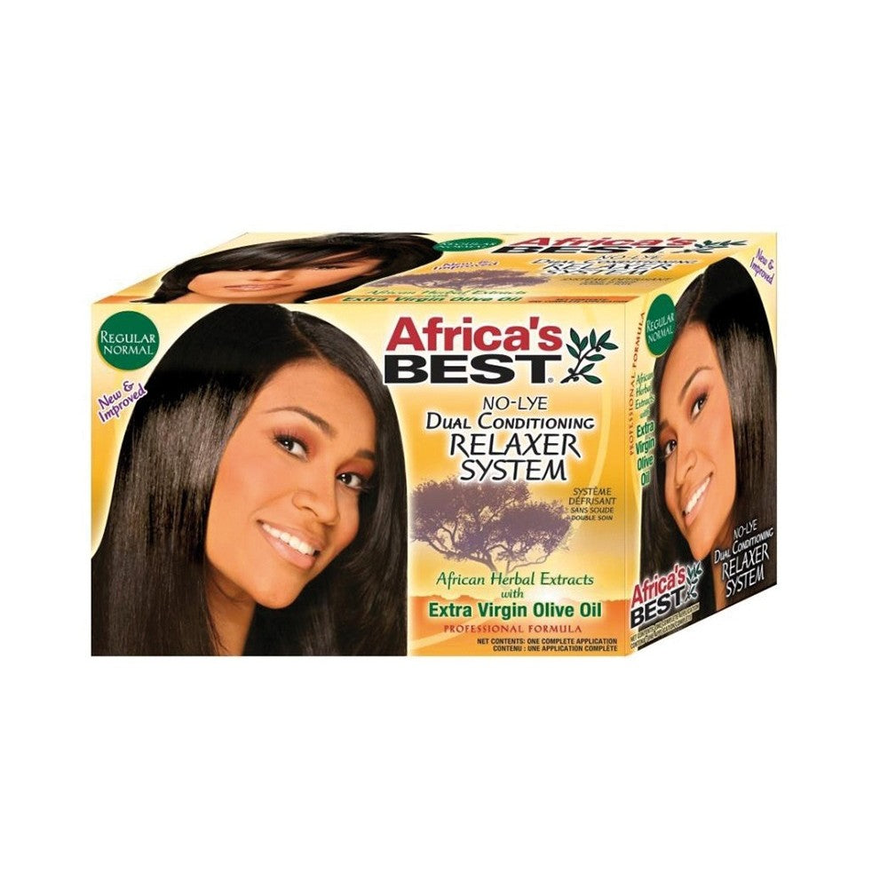 Africas Best No Lye Dual Conditioning Relaxer System Kit