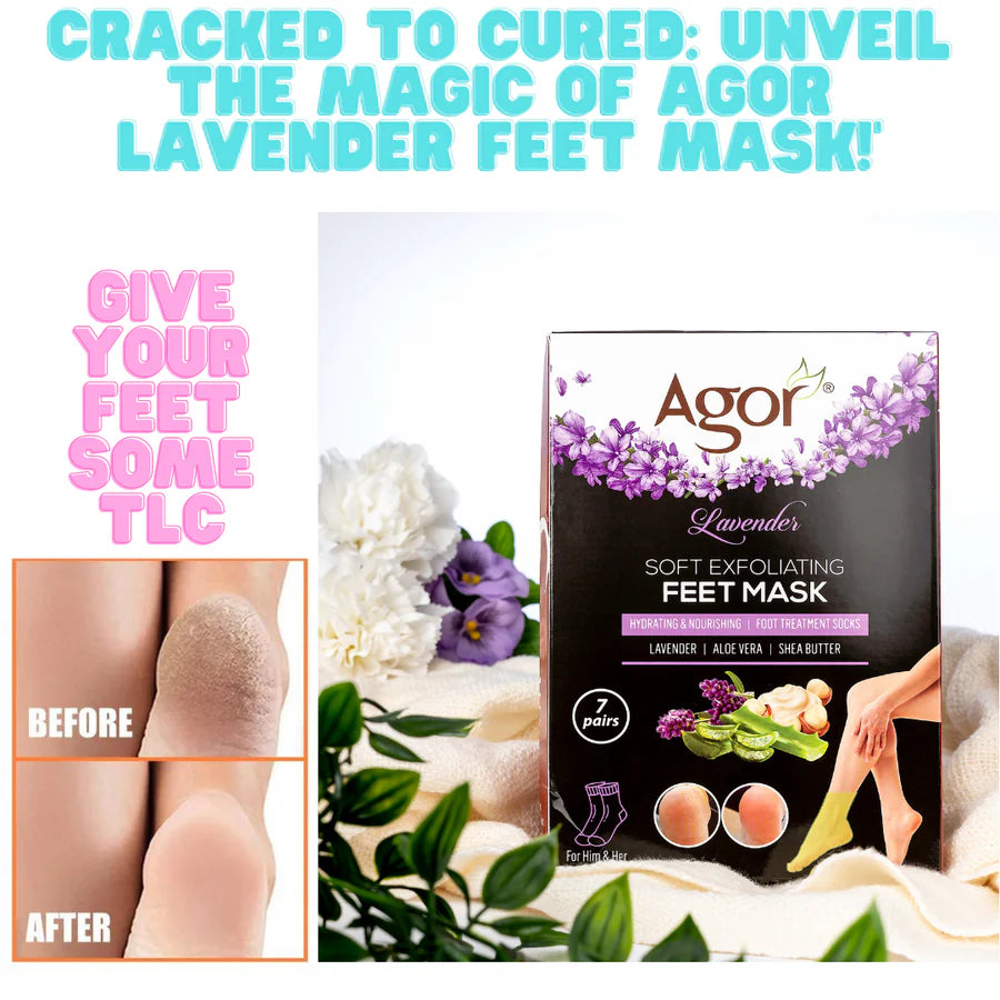 Agor Lavender Soft Exfoliating Feet Mask