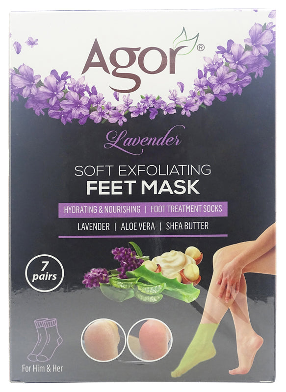 Agor Lavender Soft Exfoliating Feet Mask