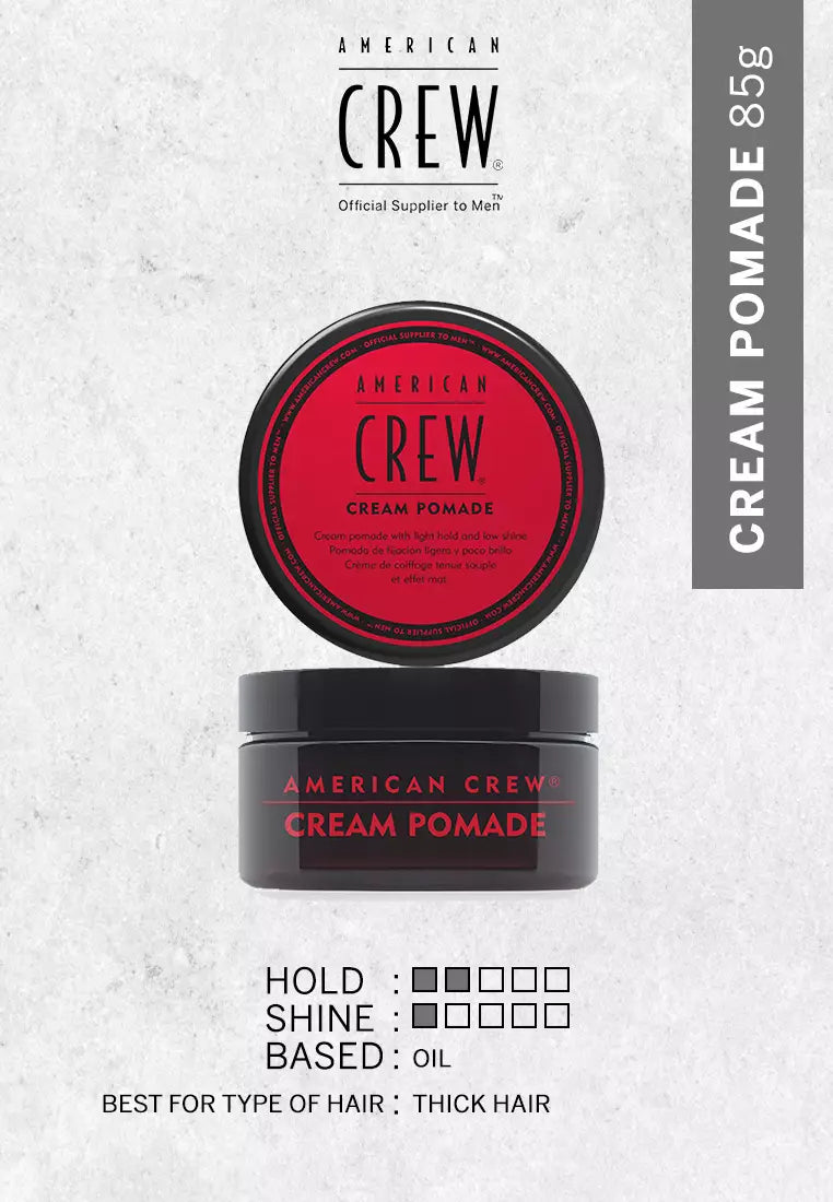 American Crew CREAM POMADE For a Natural Low Shine Hold 85g