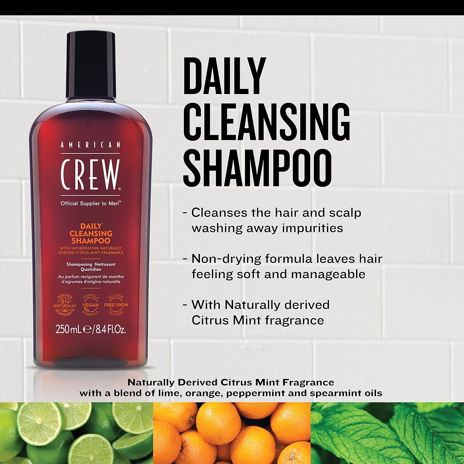 American Crew Daily Cleansing Shampoo 250ml, 450ml / 1000ml