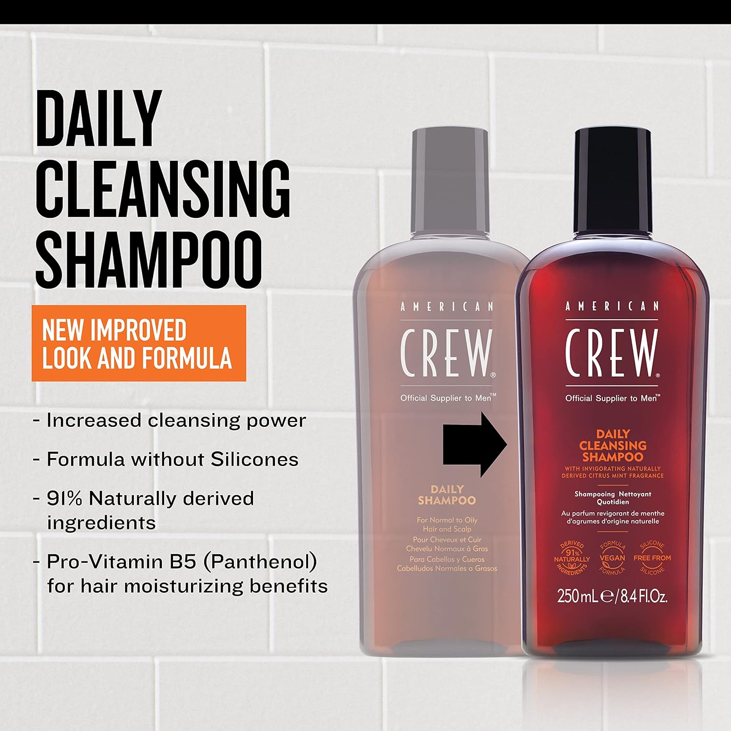 American Crew Daily Cleansing Shampoo 250ml, 450ml / 1000ml