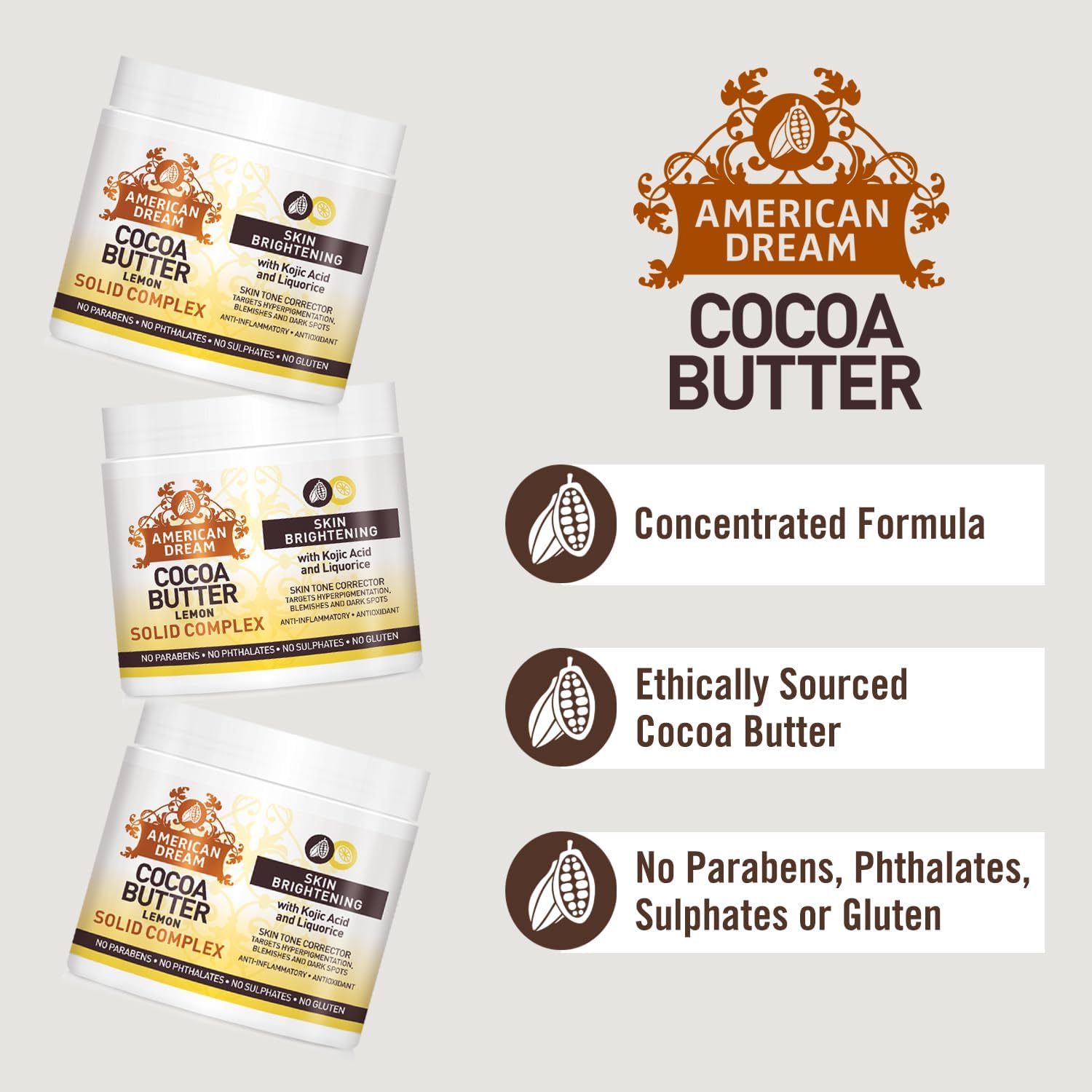 American Dream Cocoa Butter Lemon Solid Complex 56g / 113g