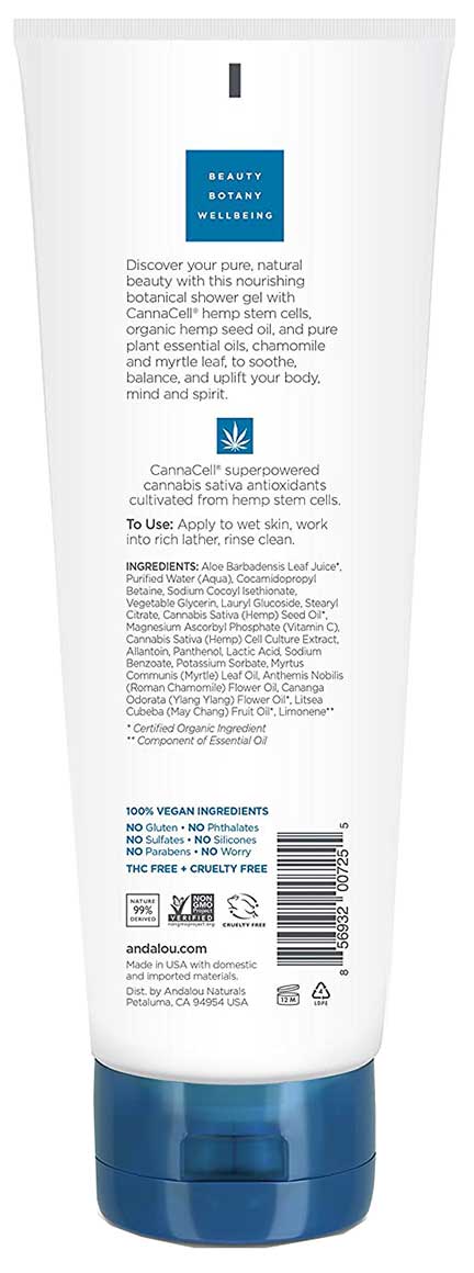 Andalou Naturals CannaCell Botanical Harmony Shower Gel 236ml