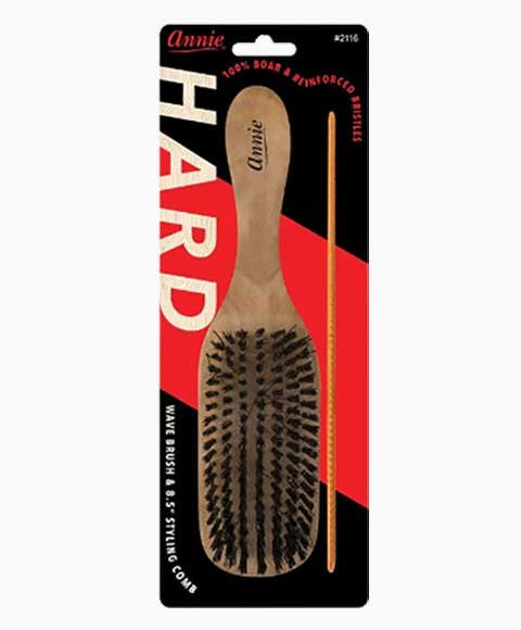 Annie  Hard Wave Brush With 8.5 Styling Comb 2116