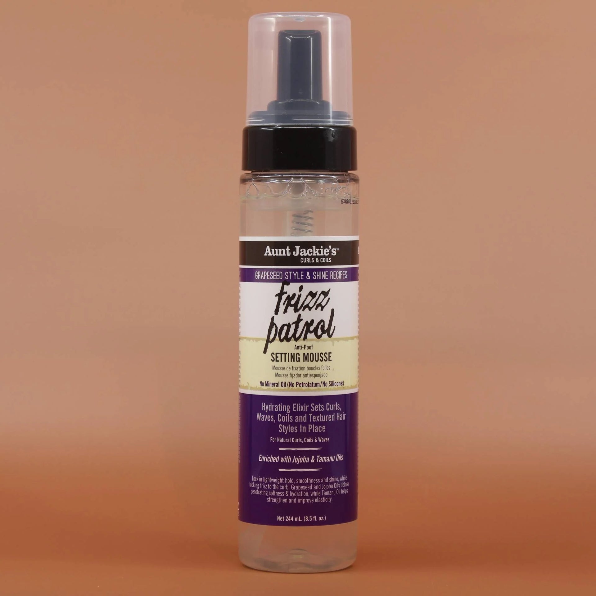 Aunt Jackie's FRIZZ PATROL Anti-Poof Twist & Curl Setting Mousse 244ml