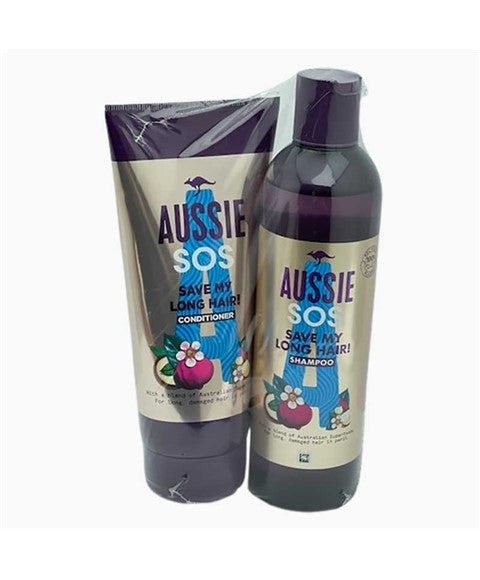 Aussie  SOS Save My Long Hair Shampoo And Conditioner Combo Pack