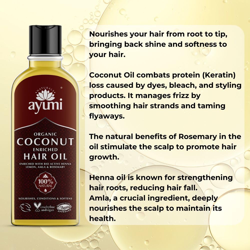 Ayumi Naturals Organic Coconut Hair Oil 150ml