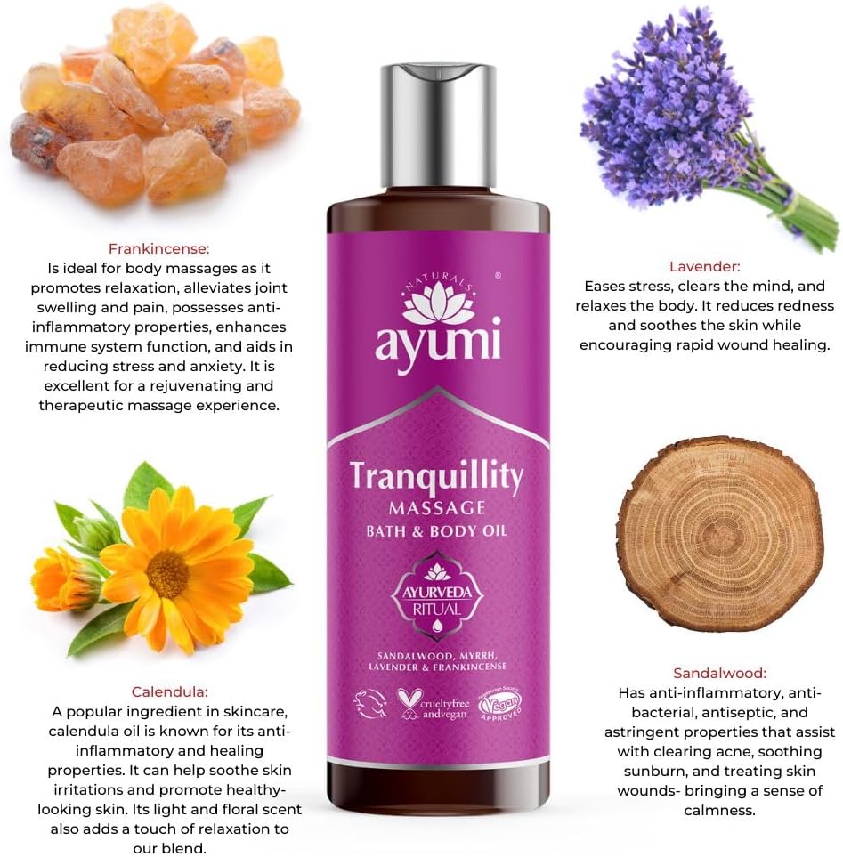 Ayumi Naturals Tranquility Massage Oil 250ml