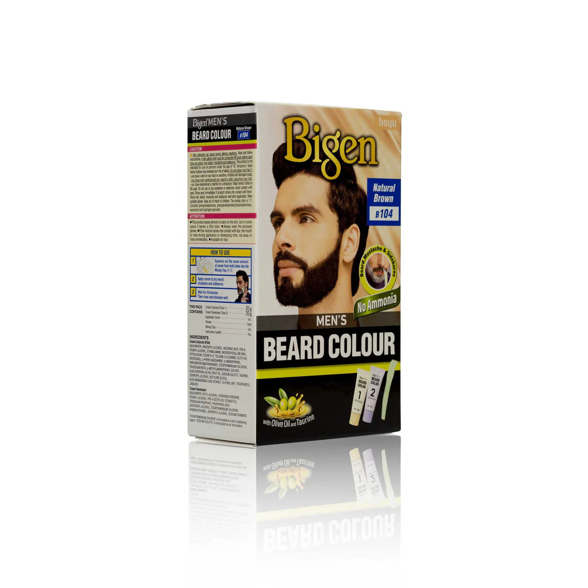 Bigen Mens Beard Colour Natural Brown B104