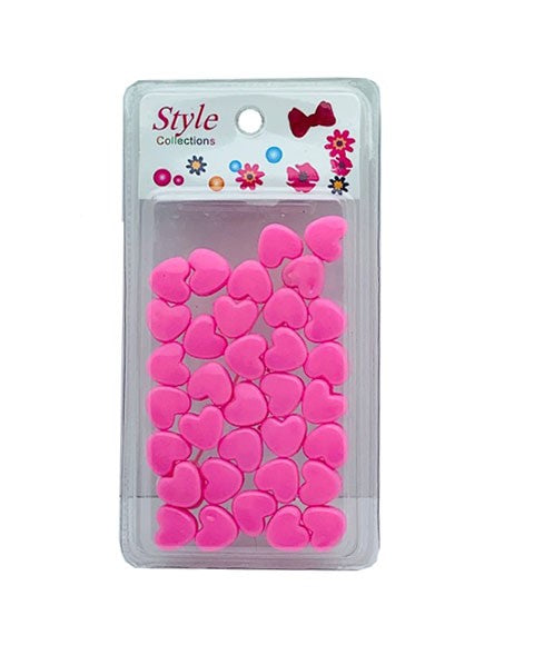 Beauty Collection Style Collection Heart Shape Hair Beads BD003 Pink