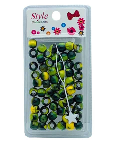 Beauty Collection Style Collection Pattern Beads BD012 Green And Yellow