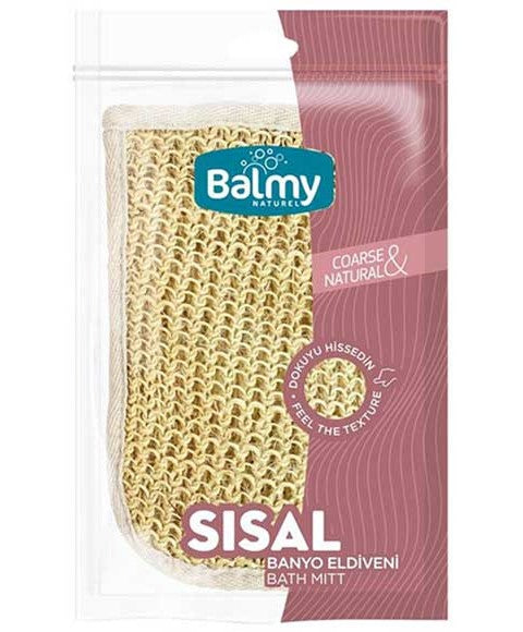 Balmy Naturel  Coarse And Natural Sisal Bath Mitt