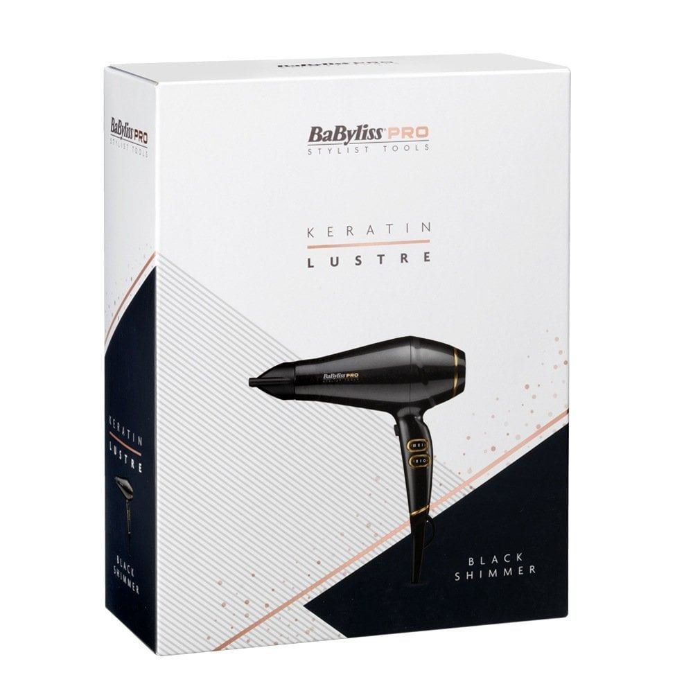 BaByliss Pro Keratin Lustre Hair Dryer Black Shimmer