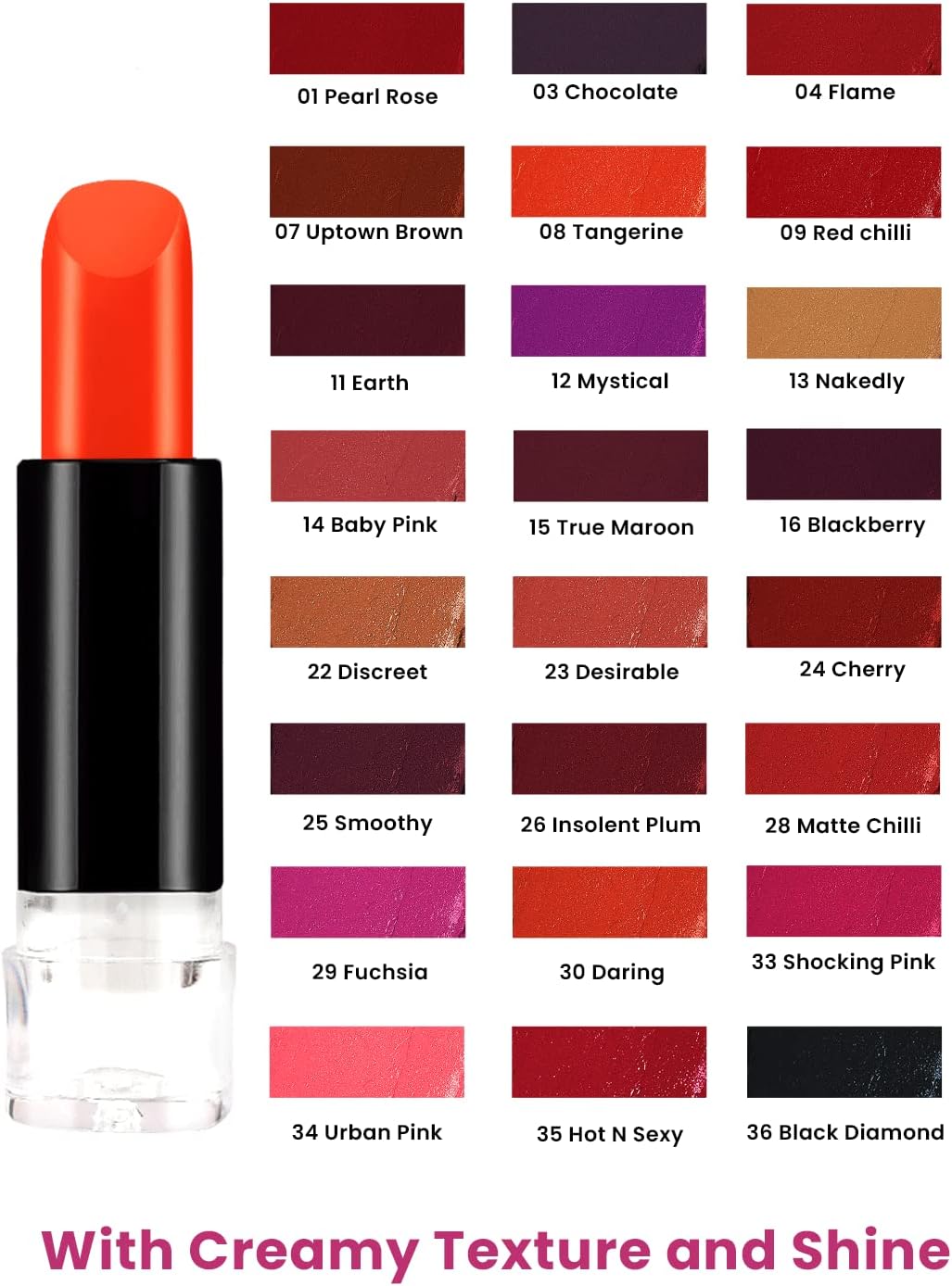 Beauty Forever BF Ultra Glossy Lipstick 34 Shades